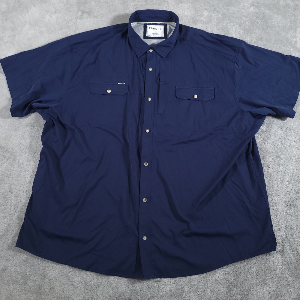 Poncho Shirt Mens 3XL "The Captain" Performance Fishing Magnetic Pockets - Picture 2 of 9